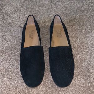 Franco Sarto black suede flats